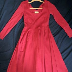 Anthropologie HD in Paris Maroon Dress Size XS